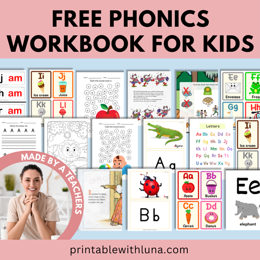 Phonics Workbook for Kids (FREE TODAY)