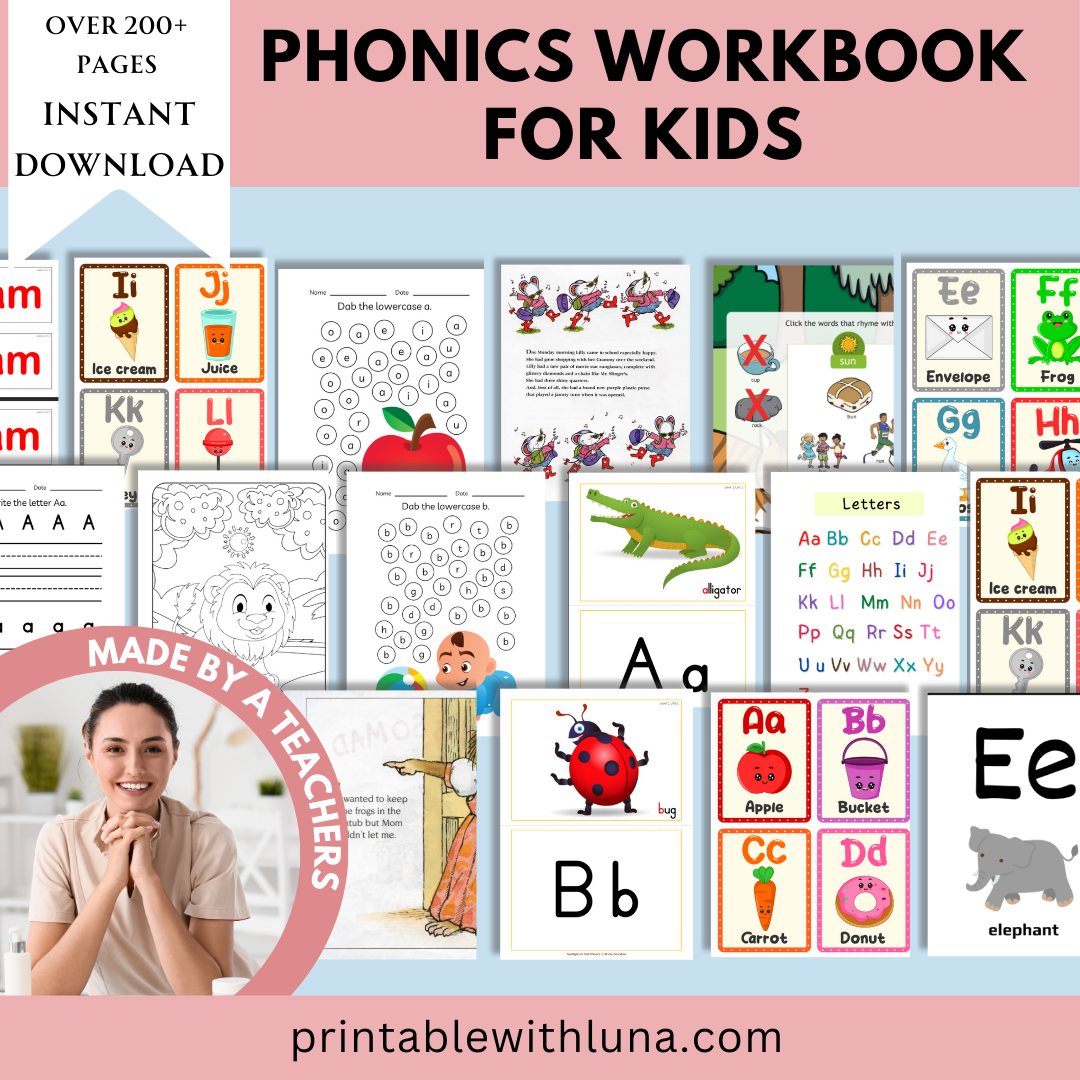 Phonics Workbook for Kids